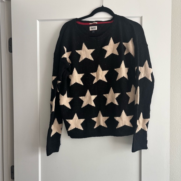 Tommy Hilfiger Black and Cream Star Sweater - Picture 1 of 4